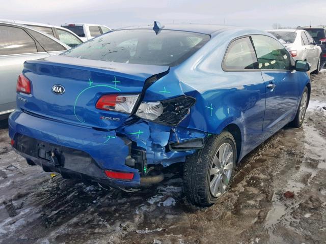 KNAFX6A85F5349239 - 2015 KIA FORTE EX BLUE photo 4