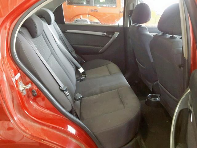 KL1TD566X8B259242 - 2008 CHEVROLET AVEO BASE Қызыл фото 6
