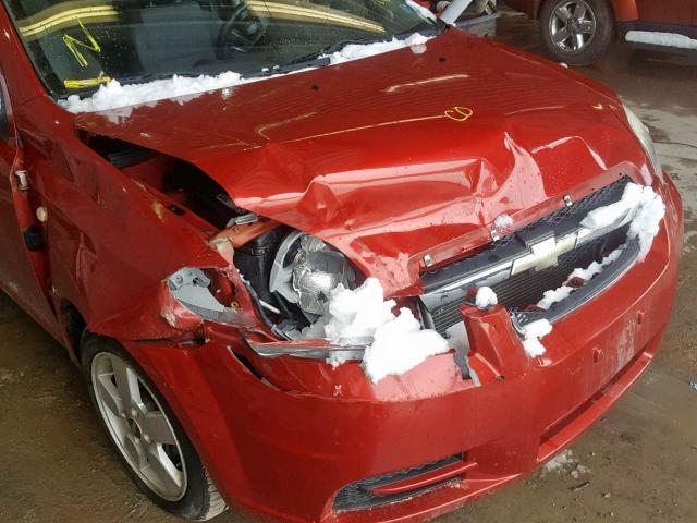 KL1TD566X8B259242 - 2008 CHEVROLET AVEO BASE Қызыл фото 9