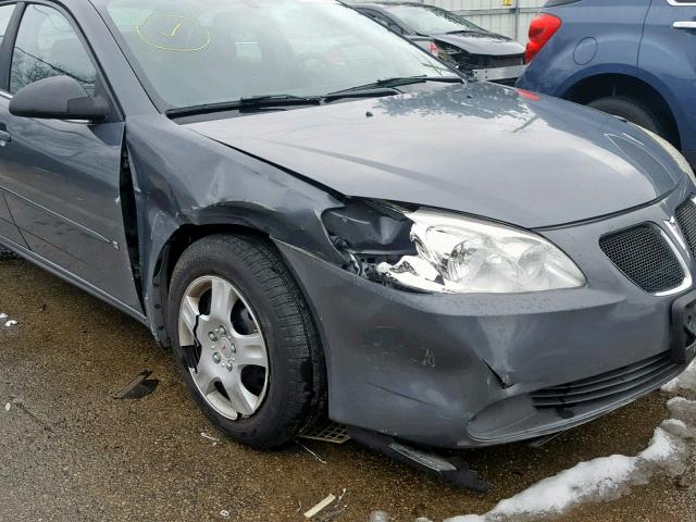 1G2ZF57B284218721 - 2008 PONTIAC G6 VALUE L GRAY photo 9