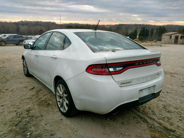 1C3CDFBAXDD334002 - 2013 DODGE DART SXT WHITE photo 3