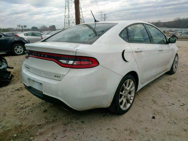 1C3CDFBAXDD334002 - 2013 DODGE DART SXT WHITE photo 4