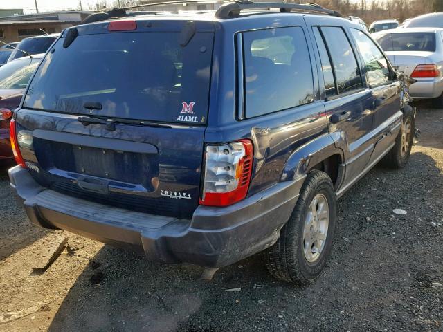 1J4GW48S0YC384571 - 2000 JEEP GRAND CHER BLUE photo 4