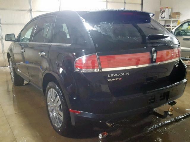 2LMDU88C69BJ04085 - 2009 LINCOLN MKX BLACK photo 3