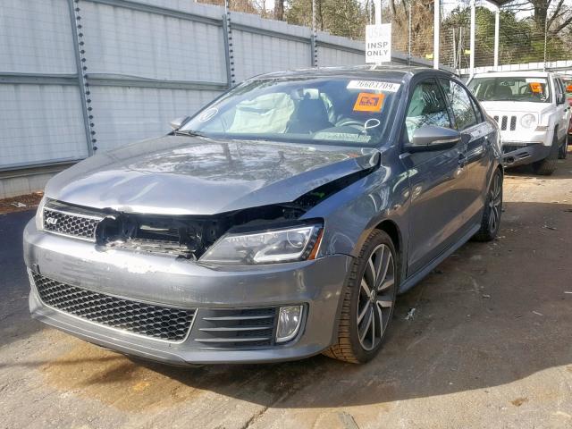 3VW4S7AJ6EM219090 - 2014 VOLKSWAGEN JETTA GLI GRAY photo 2