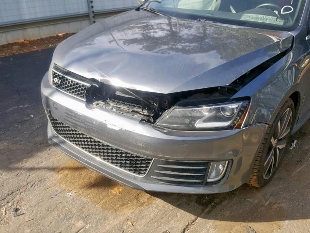 3VW4S7AJ6EM219090 - 2014 VOLKSWAGEN JETTA GLI GRAY photo 9