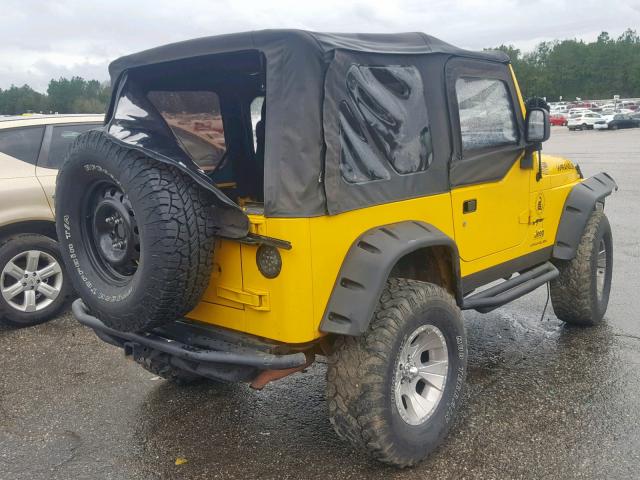 1J4FA39S83P375749 - 2003 JEEP WRANGLER C YELLOW photo 4