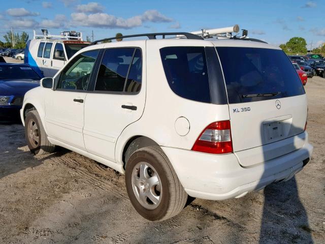 4JGAB57E34A485677 - 2004 MERCEDES-BENZ ML 350 WHITE photo 3