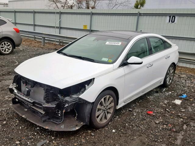 5NPE34AF0GH287778 - 2016 HYUNDAI SONATA SPO WHITE photo 2