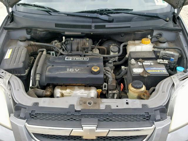 KL1TD56697B074680 - 2007 CHEVROLET AVEO BASE ნაცრისფერი ფოტო 7
