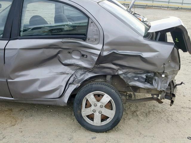 KL1TD56697B074680 - 2007 CHEVROLET AVEO BASE ნაცრისფერი ფოტო 9