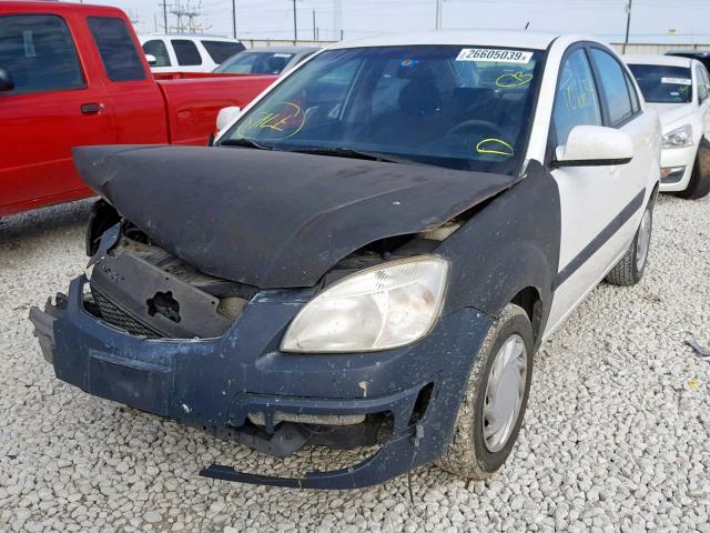 KNADE123776243227 - 2007 KIA RIO BASE WHITE photo 2