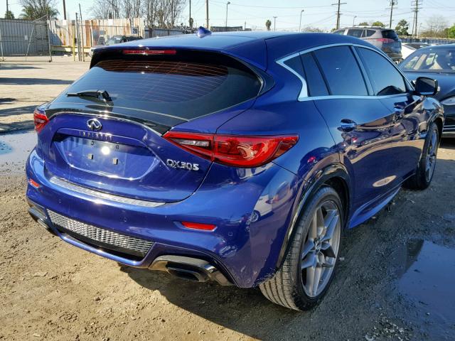 SJKCH5CP5HA022154 - 2017 INFINITI QX30 BASE BLUE photo 4