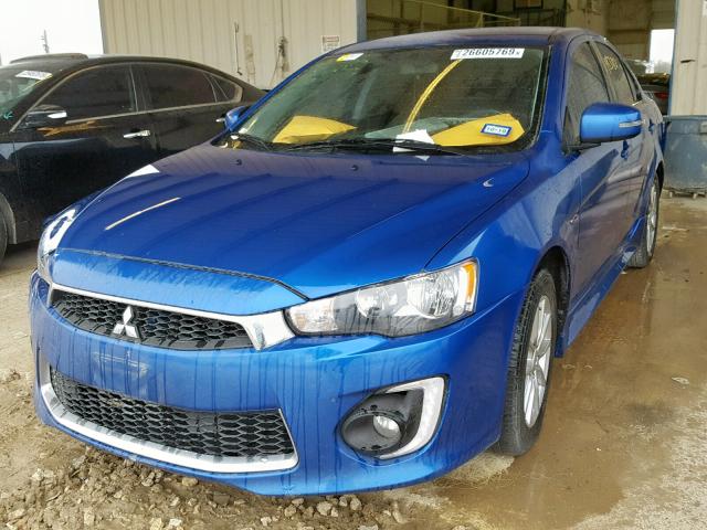 JA32U2FU1GU012985 - 2016 MITSUBISHI LANCER ES BLUE photo 2