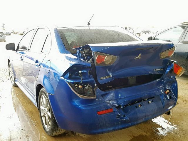 JA32U2FU1GU012985 - 2016 MITSUBISHI LANCER ES BLUE photo 3