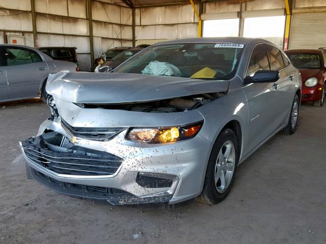 1G1ZB5ST6HF142411 - 2017 CHEVROLET MALIBU LS SILVER photo 2