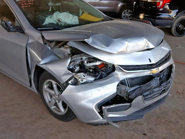 1G1ZB5ST6HF142411 - 2017 CHEVROLET MALIBU LS SILVER photo 9