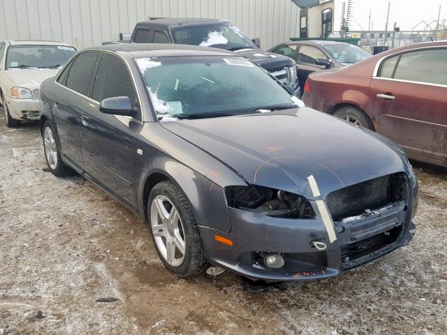 WAUDF78E58A025262 - 2008 AUDI A4 2.0T QU GRAY photo 1