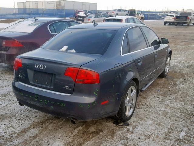 WAUDF78E58A025262 - 2008 AUDI A4 2.0T QU GRAY photo 4