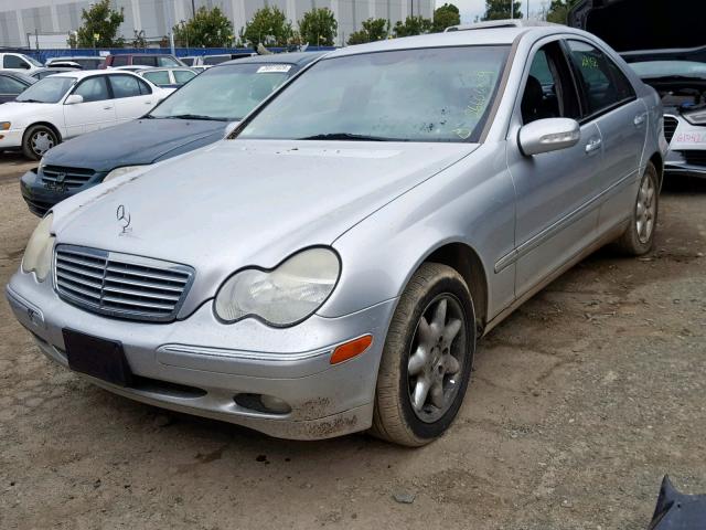 WDBRF61J41F088922 - 2001 MERCEDES-BENZ C 240 SILVER photo 2