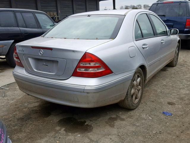 WDBRF61J41F088922 - 2001 MERCEDES-BENZ C 240 SILVER photo 4