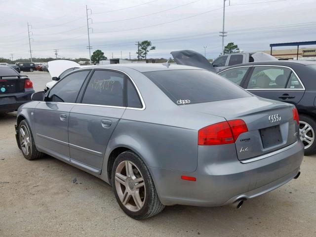 WAUAF78E48A060152 - 2008 AUDI A4 2.0T SILVER photo 3