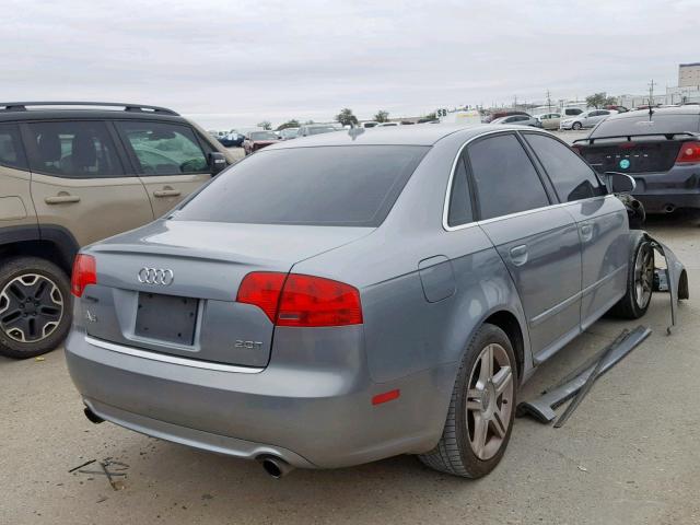 WAUAF78E48A060152 - 2008 AUDI A4 2.0T SILVER photo 4