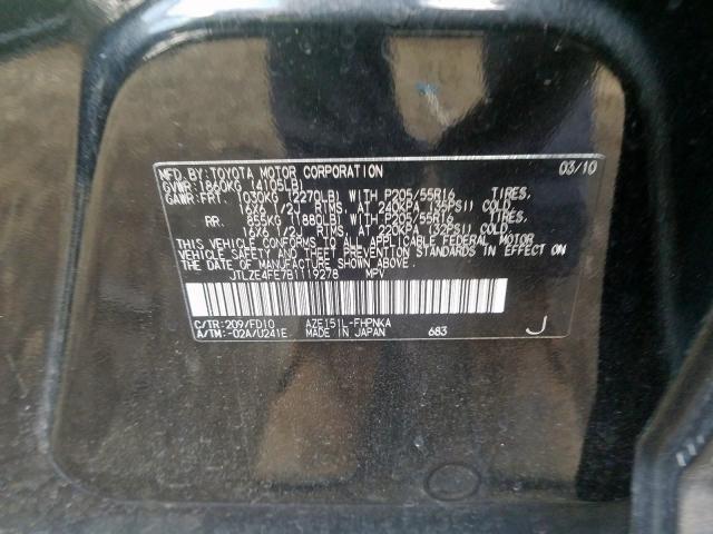 JTLZE4FE7B1119278 - 2011 TOYOTA SCION XB  照片 10