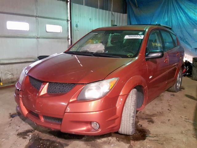 5Y2SL62844Z438205 - 2004 PONTIAC VIBE ORANGE photo 2