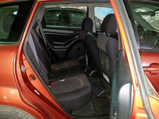 5Y2SL62844Z438205 - 2004 PONTIAC VIBE ORANGE photo 6