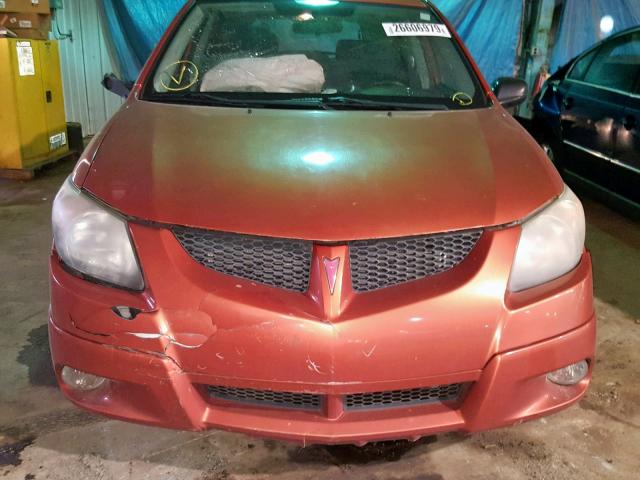 5Y2SL62844Z438205 - 2004 PONTIAC VIBE ORANGE photo 9