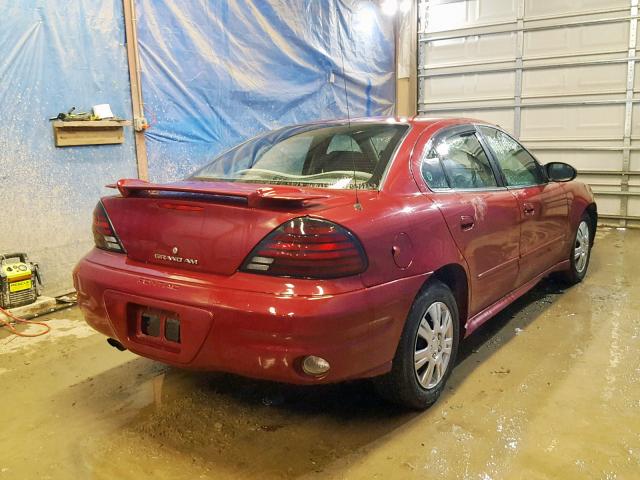 1G2NE52F24M697860 - 2004 PONTIAC GRAND AM S RED photo 4