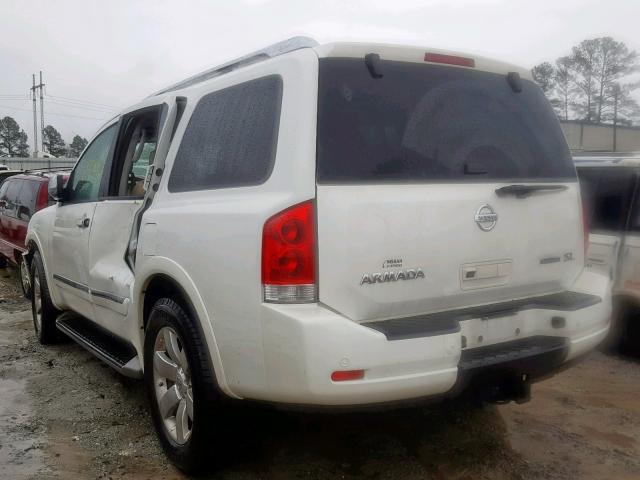 5N1BA0ND6EN600660 - 2014 NISSAN ARMADA SV WHITE photo 3