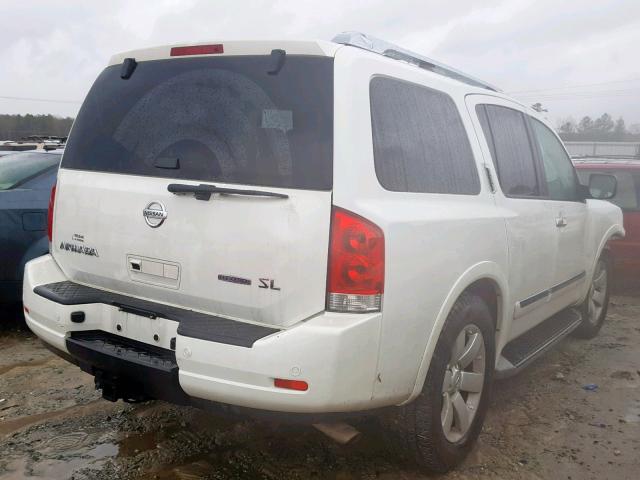 5N1BA0ND6EN600660 - 2014 NISSAN ARMADA SV WHITE photo 4