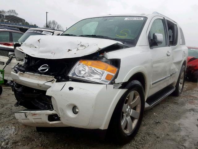 5N1BA0ND6EN600660 - 2014 NISSAN ARMADA SV WHITE photo 9