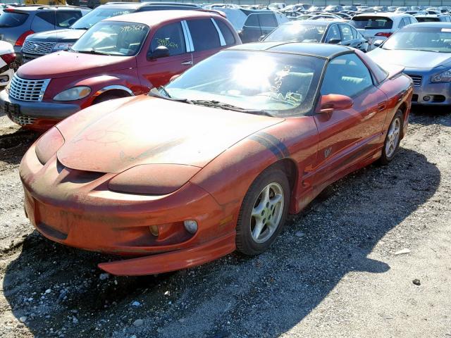 2G2FS22K622146343 - 2002 PONTIAC FIREBIRD ORANGE photo 2