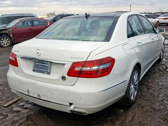 WDDHF9AB1AA226250 - 2010 MERCEDES-BENZ E 550 4MAT WHITE photo 4