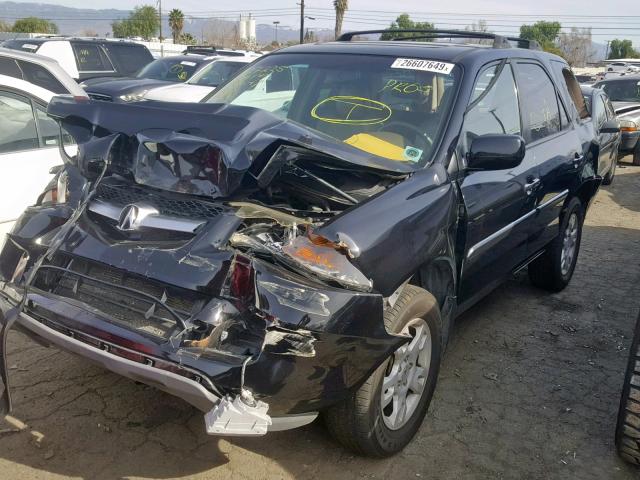 2HNYD18784H542375 - 2004 ACURA MDX TOURIN BLACK photo 2