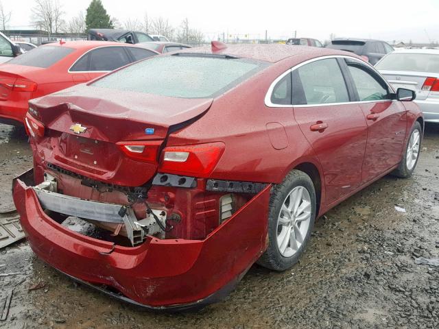 1G1ZJ5SU9HF184101 - 2017 CHEVROLET MALIBU HYB MAROON photo 4