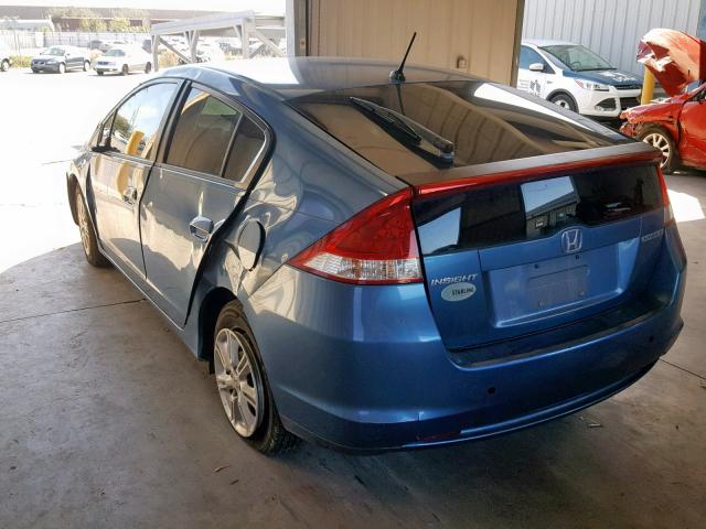 JHMZE2H79AS039731 - 2010 HONDA INSIGHT EX BLUE photo 3