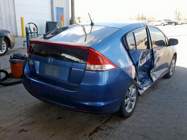 JHMZE2H79AS039731 - 2010 HONDA INSIGHT EX BLUE photo 4