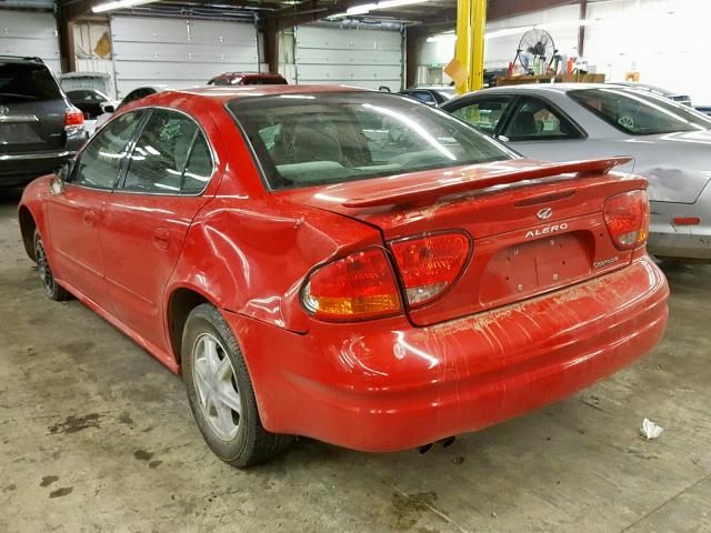 1G3NL52F23C147239 - 2003 OLDSMOBILE ALERO GL RED photo 3