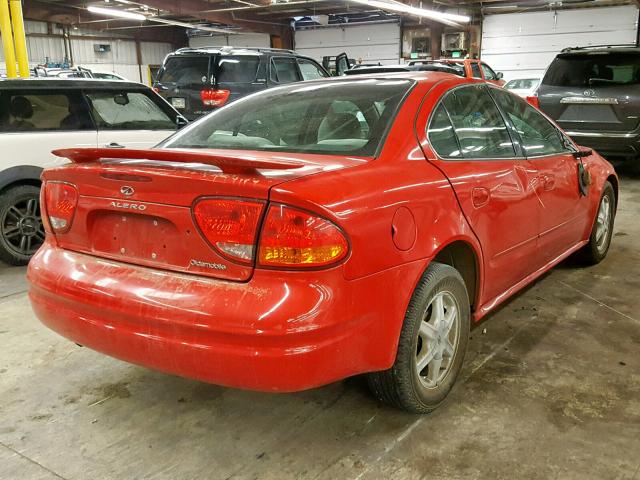 1G3NL52F23C147239 - 2003 OLDSMOBILE ALERO GL RED photo 4