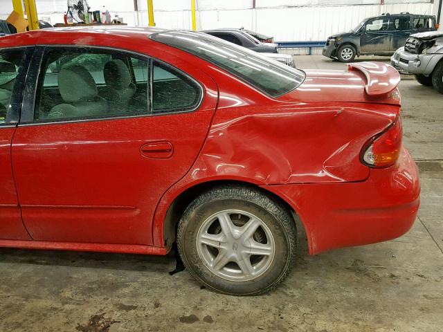 1G3NL52F23C147239 - 2003 OLDSMOBILE ALERO GL RED photo 9