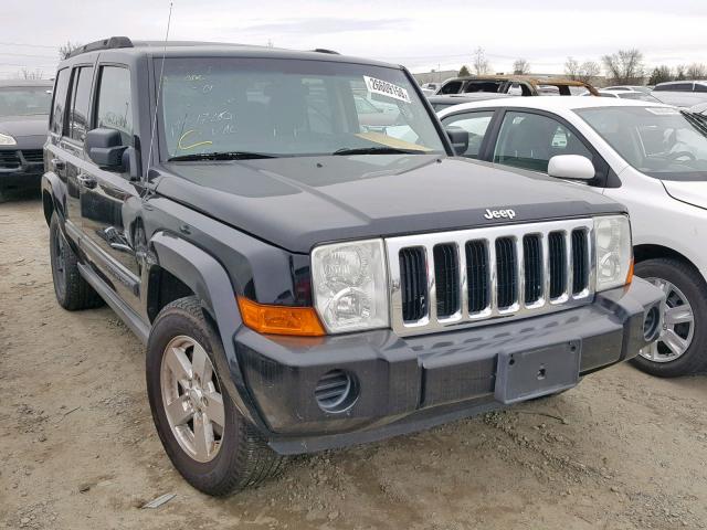 1J8HH48K67C537496 - 2007 JEEP COMMANDER BLACK photo 1