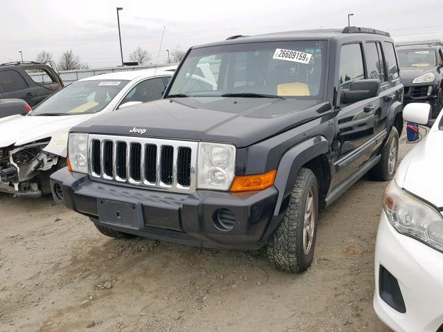 1J8HH48K67C537496 - 2007 JEEP COMMANDER BLACK photo 2