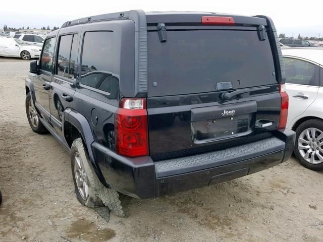 1J8HH48K67C537496 - 2007 JEEP COMMANDER BLACK photo 3