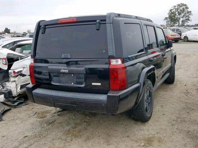 1J8HH48K67C537496 - 2007 JEEP COMMANDER BLACK photo 4