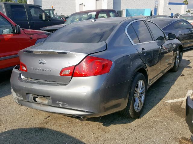 JN1DV6AP3BM603492 - 2011 INFINITI G25 BASE GRAY photo 4