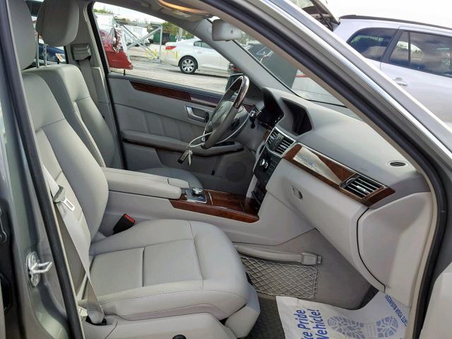 WDDHF5KB2DA721519 - 2013 MERCEDES-BENZ E 350 SILVER photo 5